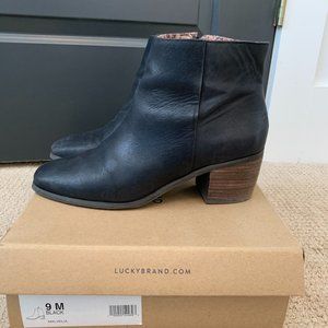Lucky Brand Black Heeled Ankle Boots (9.5)